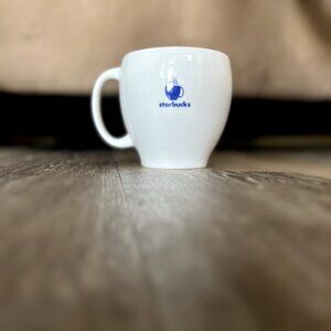 2003 Starbucks Barista BLUE STEAMING ABBY LOGO 12oz Ceramic Abby Coffee Cup